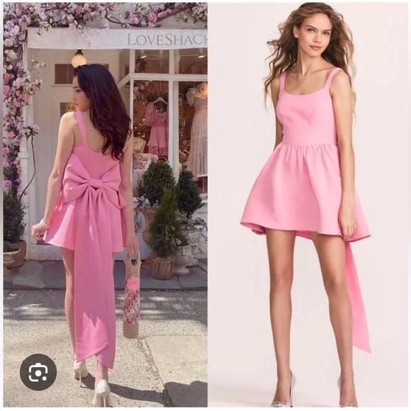 Loveshackfancy Pink Bow Spin Dress - Picture 3 of 7